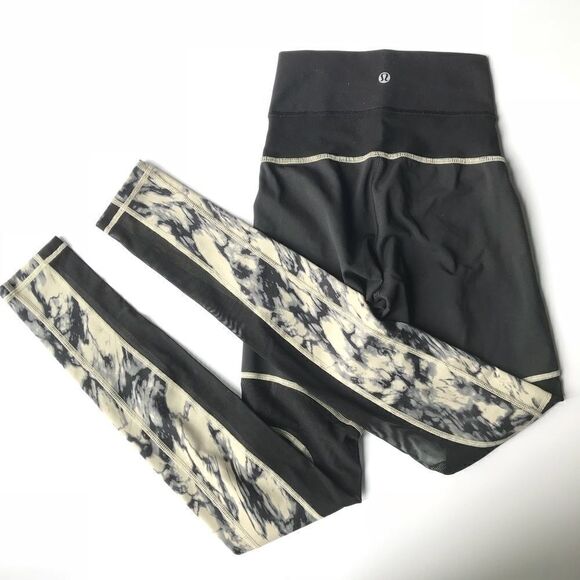 Lululemon Sz 2 marble granite mesh legging - Picture 4 of 6